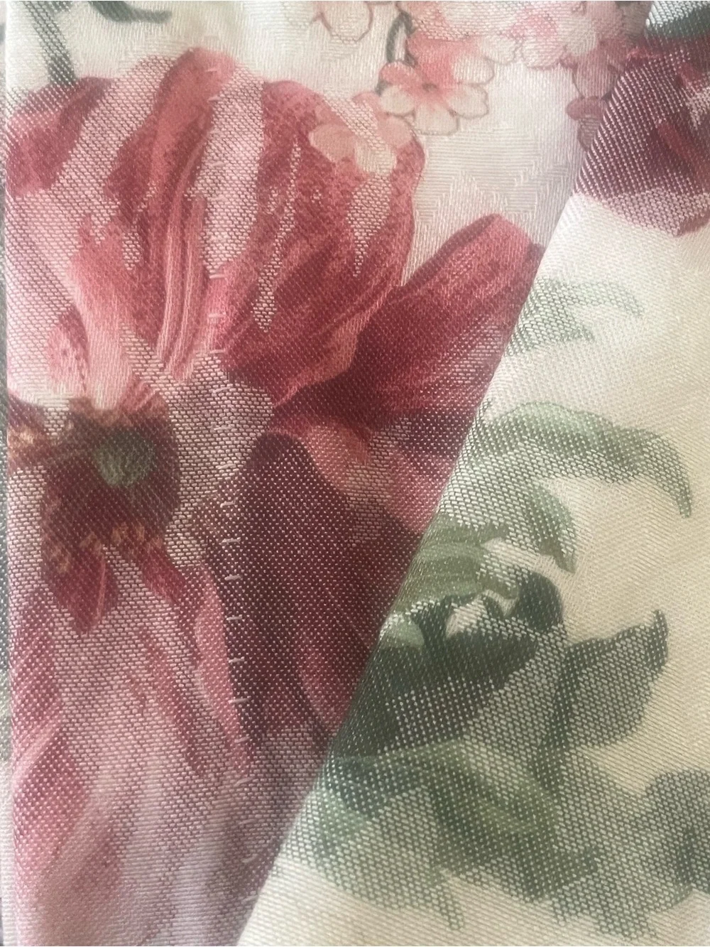jcpenney Floral Panel Curtain in Pink, Yellow and Green